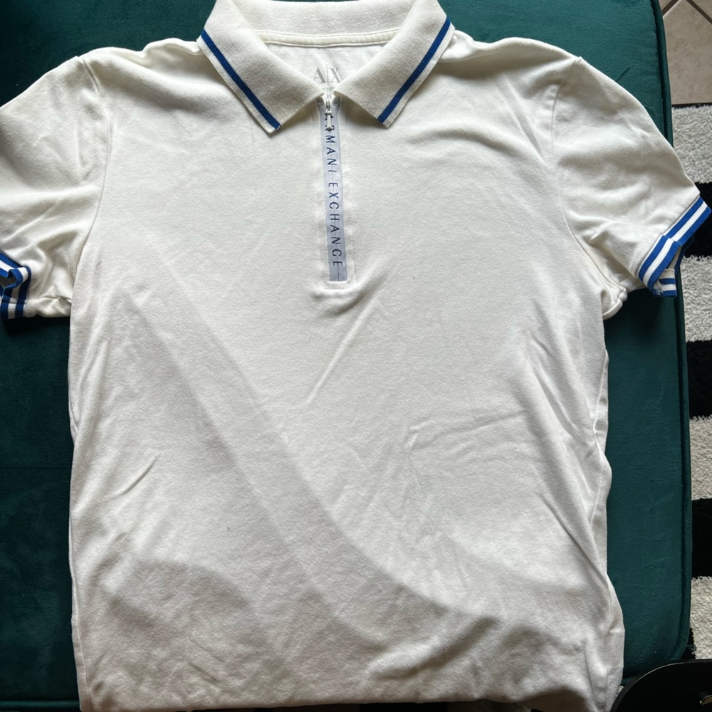 Armani Exchange 1/4 zip golf polo.